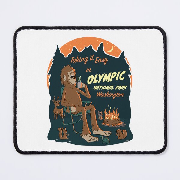 Item preview, Taking It Easy in Olympic National Park Bigfoot designed and sold by John Morris Illustration.