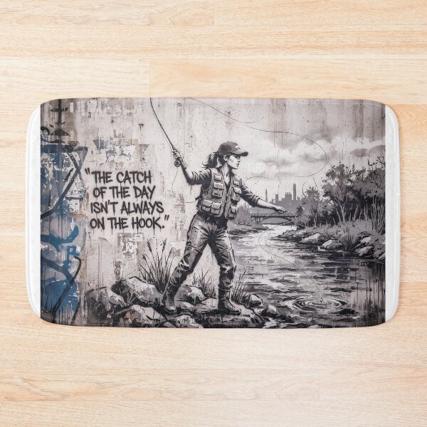 Item preview, Urban Street Fly Fisherwoman Art designed and sold by Home Decor Art.