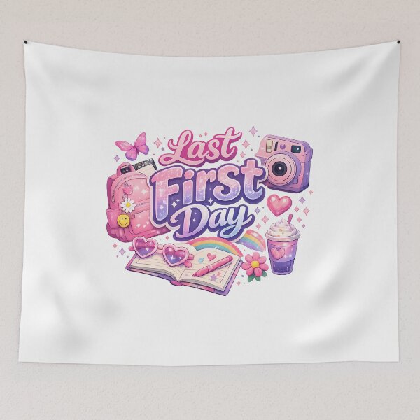 Item preview, Last First Day – Y2K Retro Vintage Girls Senior Back to School Trendy Typography Gift designed and sold by Artycom.