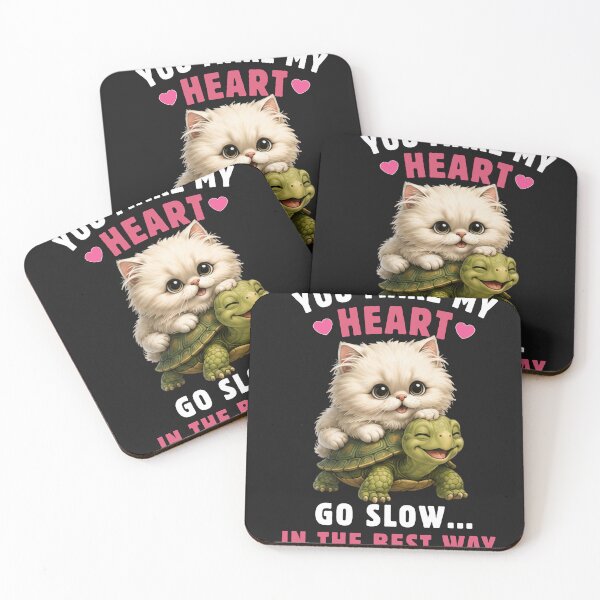Item preview, You Make My Heart Go Slow In The Best Way Funny Cat Turtle Design designed and sold by TeehMeow.