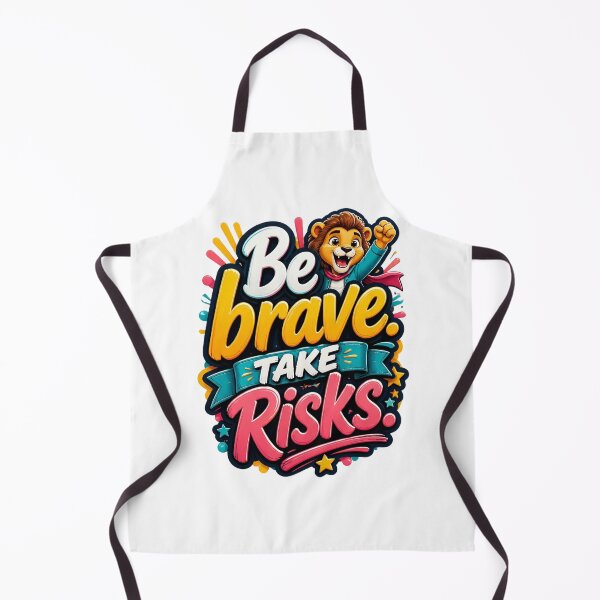 Item preview, Be Brave Take Risks – Cute Motivational Lion designed and sold by tareankush.