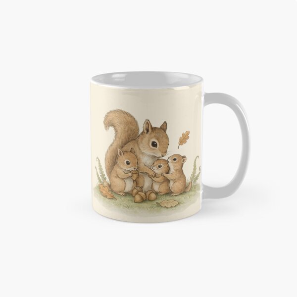 Item preview, Whimsical Squirrel Family Watercolor Illustration designed and sold by WikaKowalczyk.