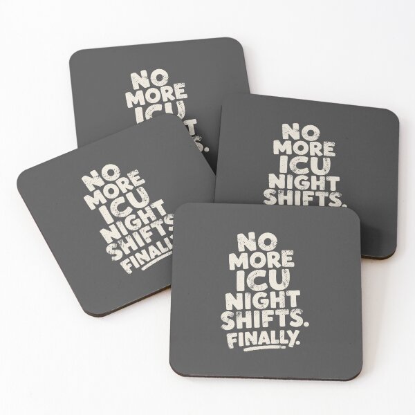 Item preview, No More ICU Night Shifts Finally Retired ICU Nurse Gift Funny Retirement - Sage Grunge designed and sold by KiwyStudio.