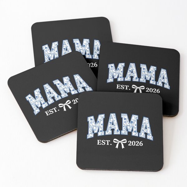 Item preview, Mama Est 2026 Blue Floral Arch Retro College Varsity designed and sold by raedattia.