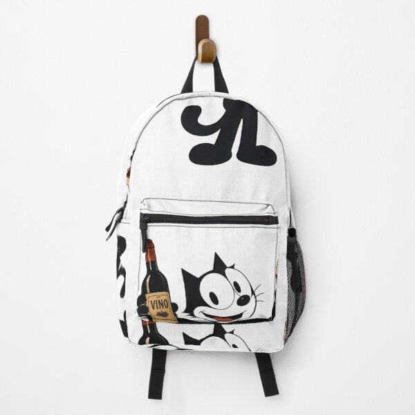 Item preview, Vintage 1960s Style Lucky Black Cat with Wine Bottle and Glass Retro Cartoon Illustration designed and sold by infinitearte.