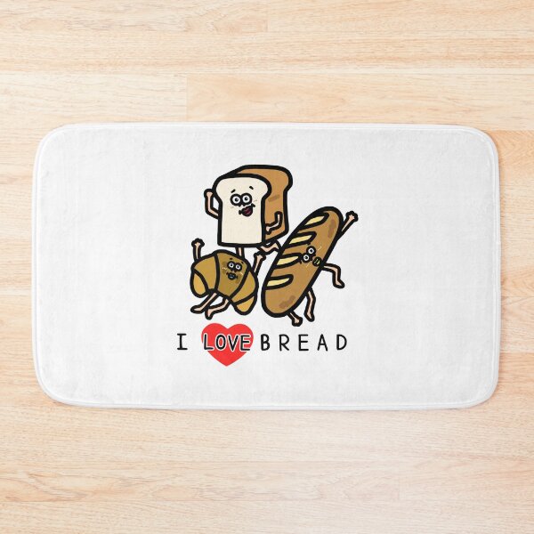 Item preview, Cute I LOVE BREAD designed and sold by kanaehonkawa.