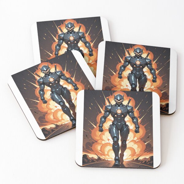 Item preview, Science Fiction - Stylized Robotic Superhero, Explosive Manga Illustration designed and sold by AnimeShin.