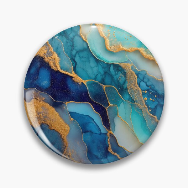 Item preview, Blue Gold Abstract Marble Wall Art designed and sold by CheersTOGETHER.