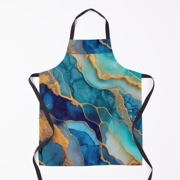 Item preview, Blue Gold Abstract Marble Wall Art designed and sold by CheersTOGETHER.