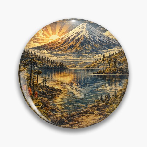 Item preview, Osorno Volcano Chile Vintage Travel Poster | WPA Retro Lake Llanquihue National Park Hiking Adventure Art designed and sold by Globalcitytees.