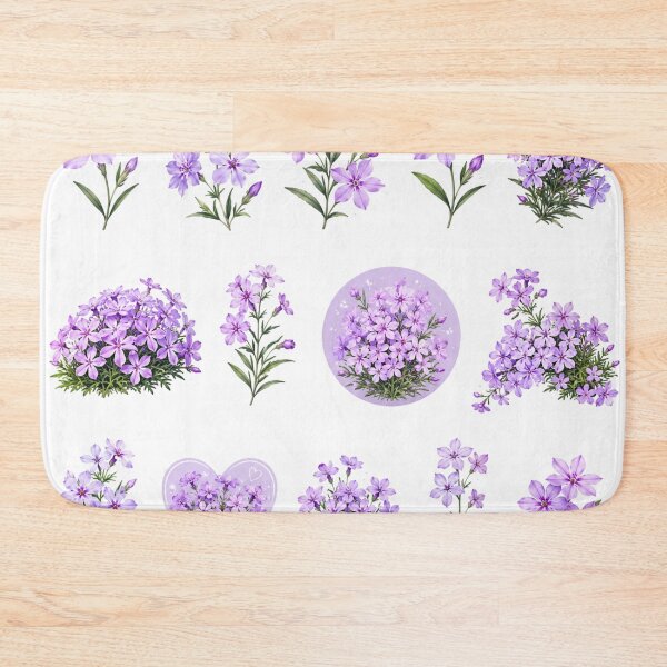 Item preview, Purple Creeping Phlox Wildflowers Botanical Set Aesthetic designed and sold by Rehnair.
