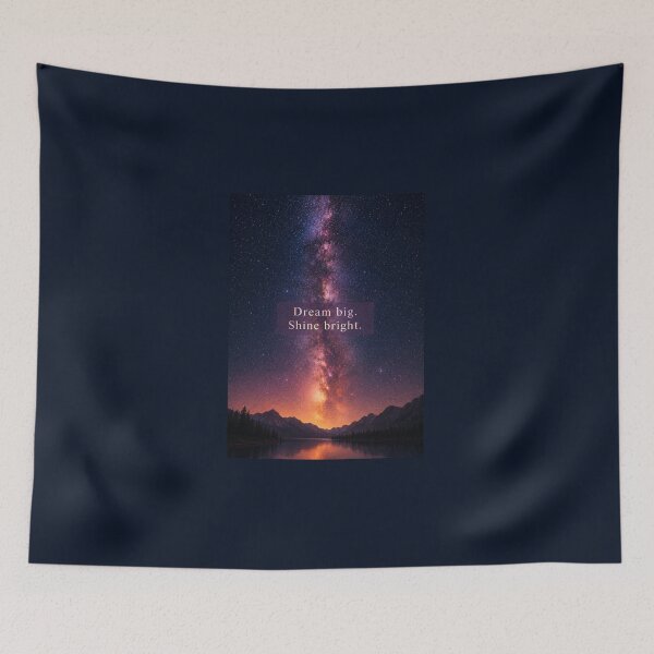 Item preview, Dream Big, Shine Bright – Inspirational Galaxy Wall Art designed and sold by nouhaZN.