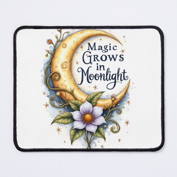 Item preview, Magic Grows in Moonlight Floral Watercolor Art designed and sold by Connys Colorful World.