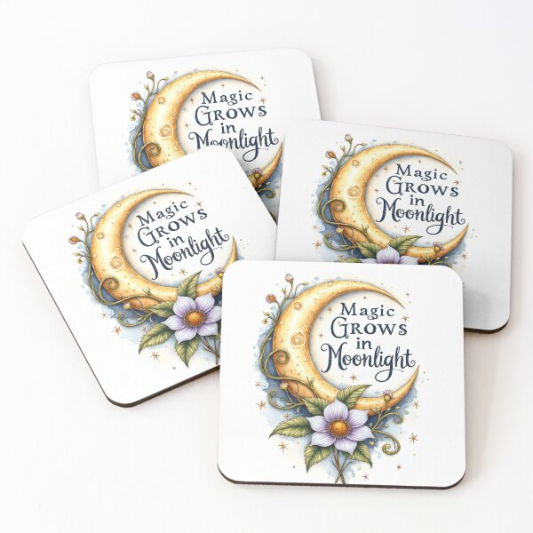 Item preview, Magic Grows in Moonlight Floral Watercolor Art designed and sold by Connys Colorful World.