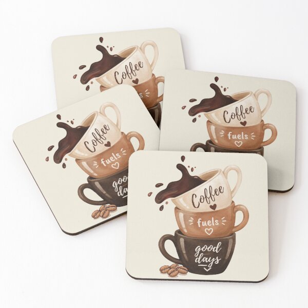 Item preview, Coffee Fuels Good Days | Cozy Coffee Cup Stack for National Coffee Day designed and sold by Palette & Hue.