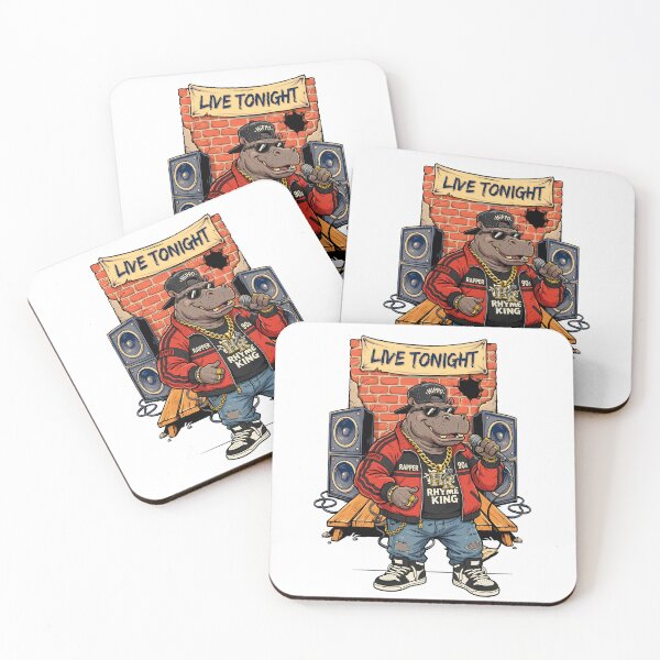 Item preview, Hippo Rapper Live On Stage Cartoon designed and sold by Museum Of Non-Existing Art.