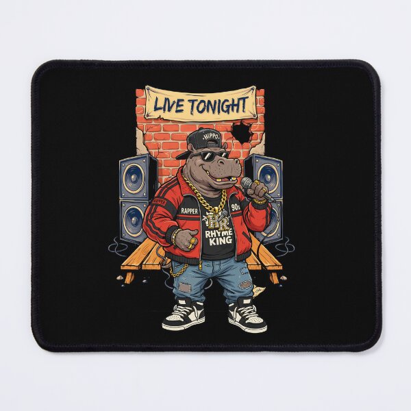 Item preview, Hippo Rapper Live On Stage Cartoon designed and sold by Museum Of Non-Existing Art.