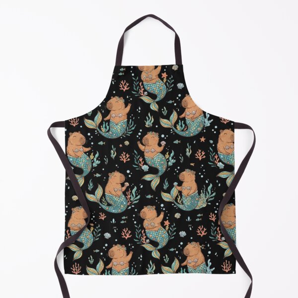 Item preview, Cute Mermaid Capybara Underwater Ocean Pattern designed and sold by bvdesignart.