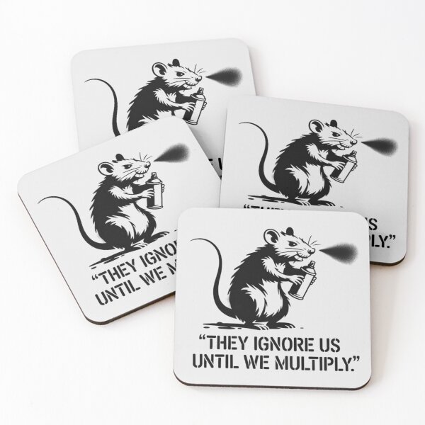 Item preview, Banksy Rat - They Ignore Us Until We Multiply designed and sold by 123ks.