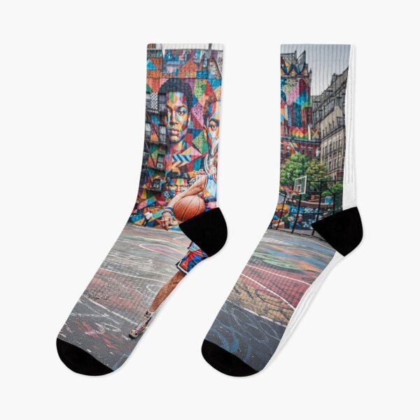 Item preview, Gritty Urban Grandma Basketball Portrait designed and sold by Home Decor Art.