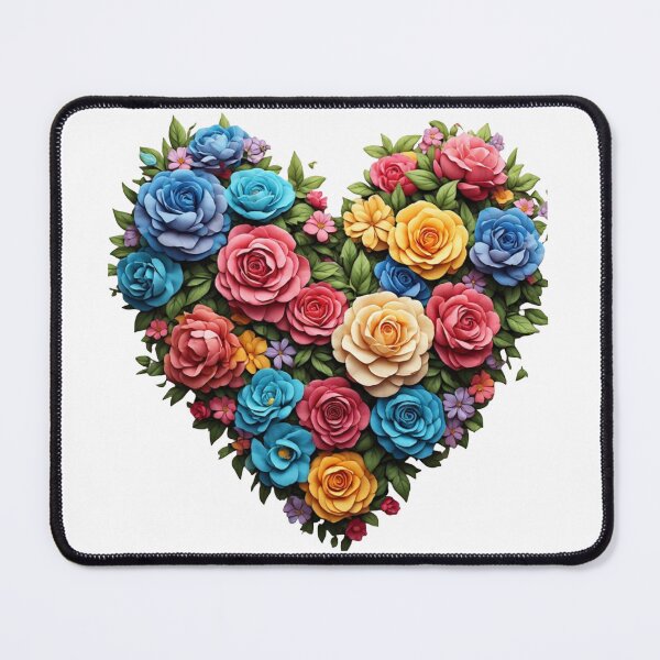 Item preview, Heart Shaped Colorful Rose Flower  designed and sold by Shivamartwark.