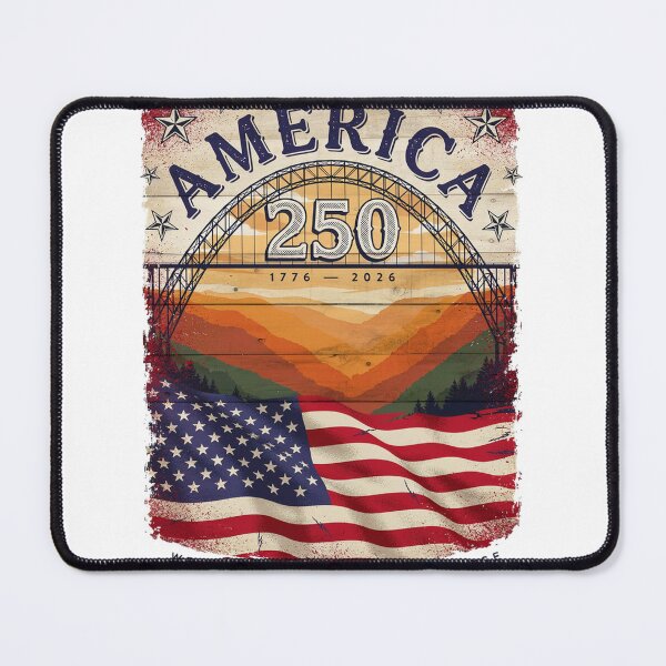 Item preview, America 250 New River Gorge West Virginia 1776-2026 Vintage USA Tee v1 designed and sold by DarylWelsh2024.