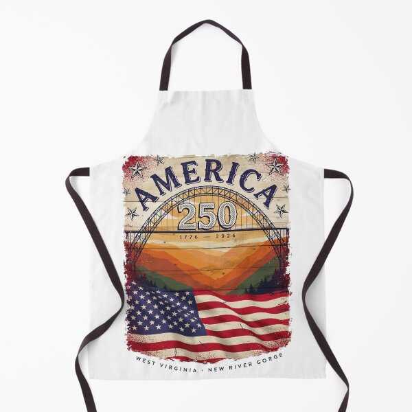 Item preview, America 250 New River Gorge West Virginia 1776-2026 Vintage USA Tee v1 designed and sold by DarylWelsh2024.