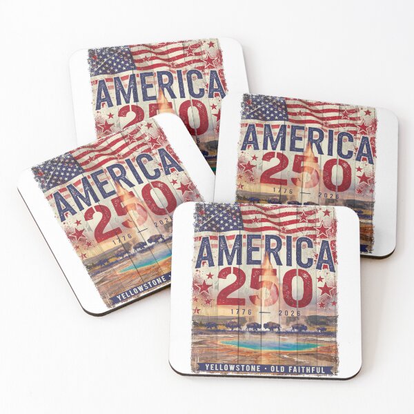 Item preview, America 250 Yellowstone Old Faithful 1776-2026 Vintage USA Tee designed and sold by DarylWelsh2024.