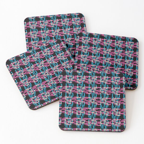 Item preview, Abstract Geometric Blue and Pink Woven Pattern designed and sold by MaverlyShop.