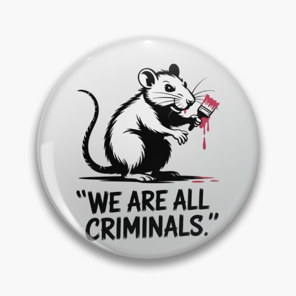 Item preview, Banksy Rat - We Are All Criminals designed and sold by 123ks.