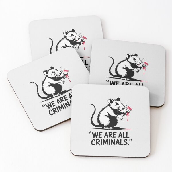 Item preview, Banksy Rat - We Are All Criminals designed and sold by 123ks.