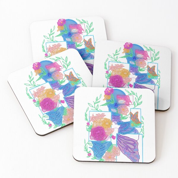 Item preview, Neon Skull, Flowers  Design designed and sold by kyrasolis.
