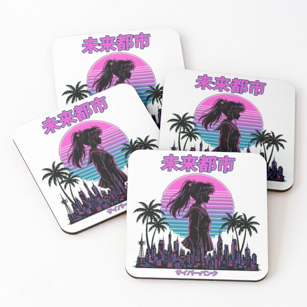 Item preview, Vaporwave Anime Sunset Japanese Retro 90s Aesthetic designed and sold by Happy Chaos Studio.