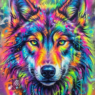 Artwork thumbnail, Cute wolf by PP&RAINBOW SHOP