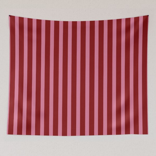 Item preview, Pink and Cherry Red Cabana Stripes Vertical Pattern designed and sold by Pop & Punch.