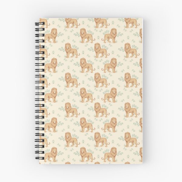 Item preview, Stylised Lions & Grasses • Warm Wildlife Seamless Pattern designed and sold by The Digital Compass.