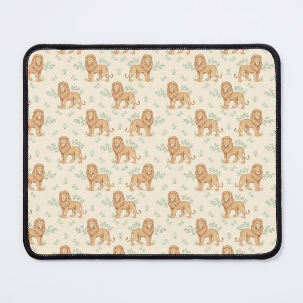 Item preview, Stylised Lions & Grasses • Warm Wildlife Seamless Pattern designed and sold by The Digital Compass.