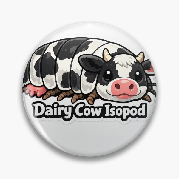 Item preview, Dairy Cow Isopod Sticker | Cute Cow-Faced Pill Bug Vinyl Decal | Funny Isopod Gift designed and sold by CRAZYpaterns.