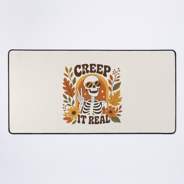 Item preview, Creep It Real Retro Skeleton Floral Halloween Art designed and sold by Cerys-GS.