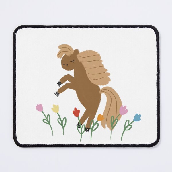 Item preview, Whimsical flower horse drawing designed and sold by Malvamalu.