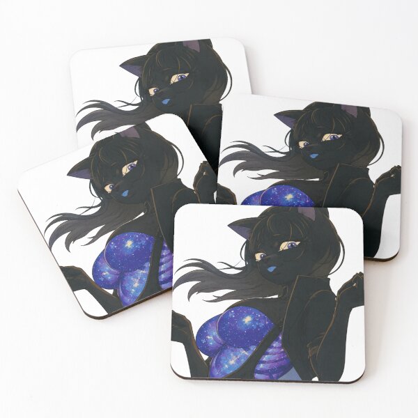 Item preview, Galaxy Cat Girl Pin-Up | Cosmic Neko Fantasy | Classic Western Animation Style designed and sold by  Hollow Moon Studios..