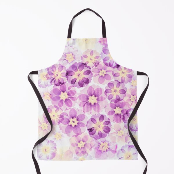 Item preview, Pressed Primrose Flowers Botanical Art Print, Purple and Pink Floral Collage, Nature Wall Decor designed and sold by Elżbieta  Kaps.