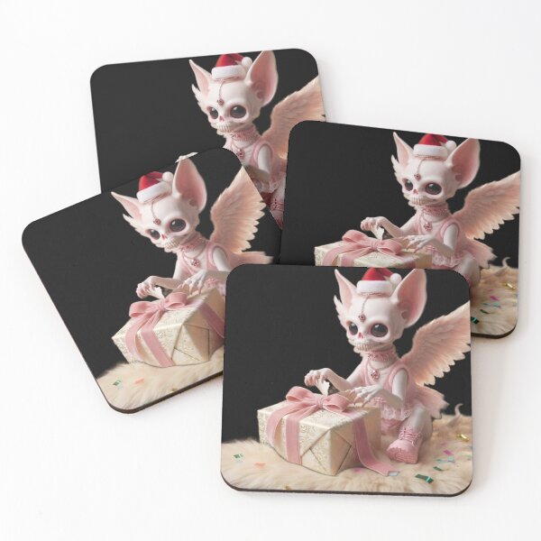 Item preview, Cute Skeleton Angel Christmas Present Unwrapping designed and sold by LujziWorld.