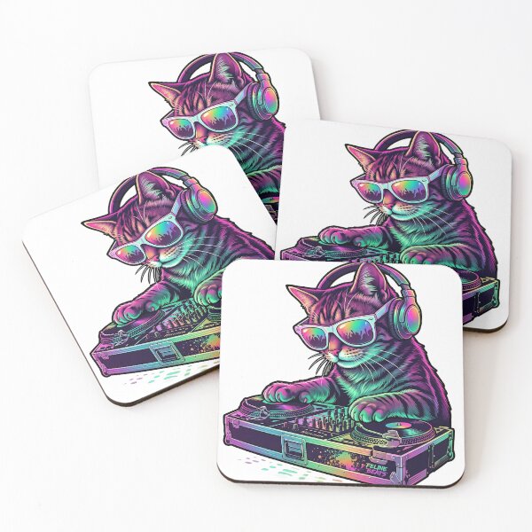 Item preview, Cool DJ Cat Headphones Turntable Music Party designed and sold by Lakelandwholesale1 Shirt Company.