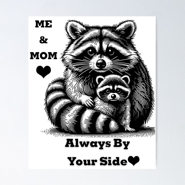 Item preview, Cute Raccoon Family - Always By Your Side designed and sold by     Fatma Creates.