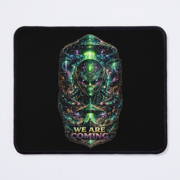 Item preview, Cosmic Alien Guardian | Psychedelic UFO Sci-Fi Graphic T-Shirt designed and sold by EverclearDesign.
