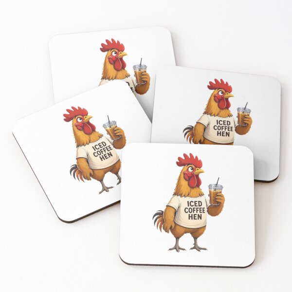 Item preview, Iced Coffee Hen  designed and sold by TheEndDesign.
