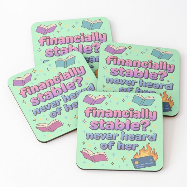 Item preview, Financially Stable? Never Heard Of Her Funny Book Lover Design designed and sold by BookedAndDesign.