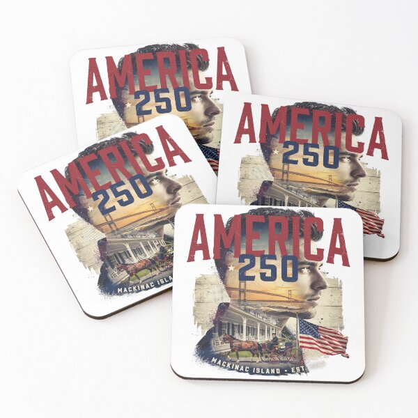 Item preview, America 250 Mackinac Island Michigan Semiquincentennial 1776 - 2026 Vintage Flag Carriage v1 designed and sold by DarylWelsh2024.