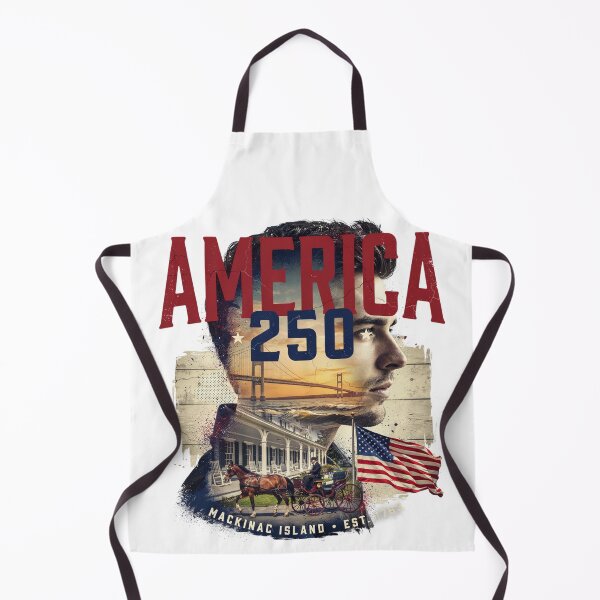 Item preview, America 250 Mackinac Island Michigan Semiquincentennial 1776 - 2026 Vintage Flag Carriage v1 designed and sold by DarylWelsh2024.